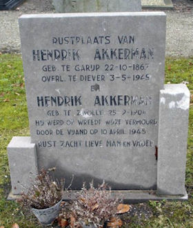 Graf Hendrik Akkerman (bron: Oorlogsgravenstichting)