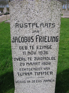 Graf Jacobus Frieling, uit de collectie van Graftombe.nl