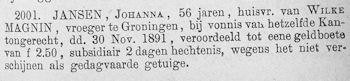 Fragment uit het Algemeen Politieblad in 1892