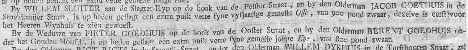 Advertentie Goedhuis - Opregte Groninger courant 17-03-1772
